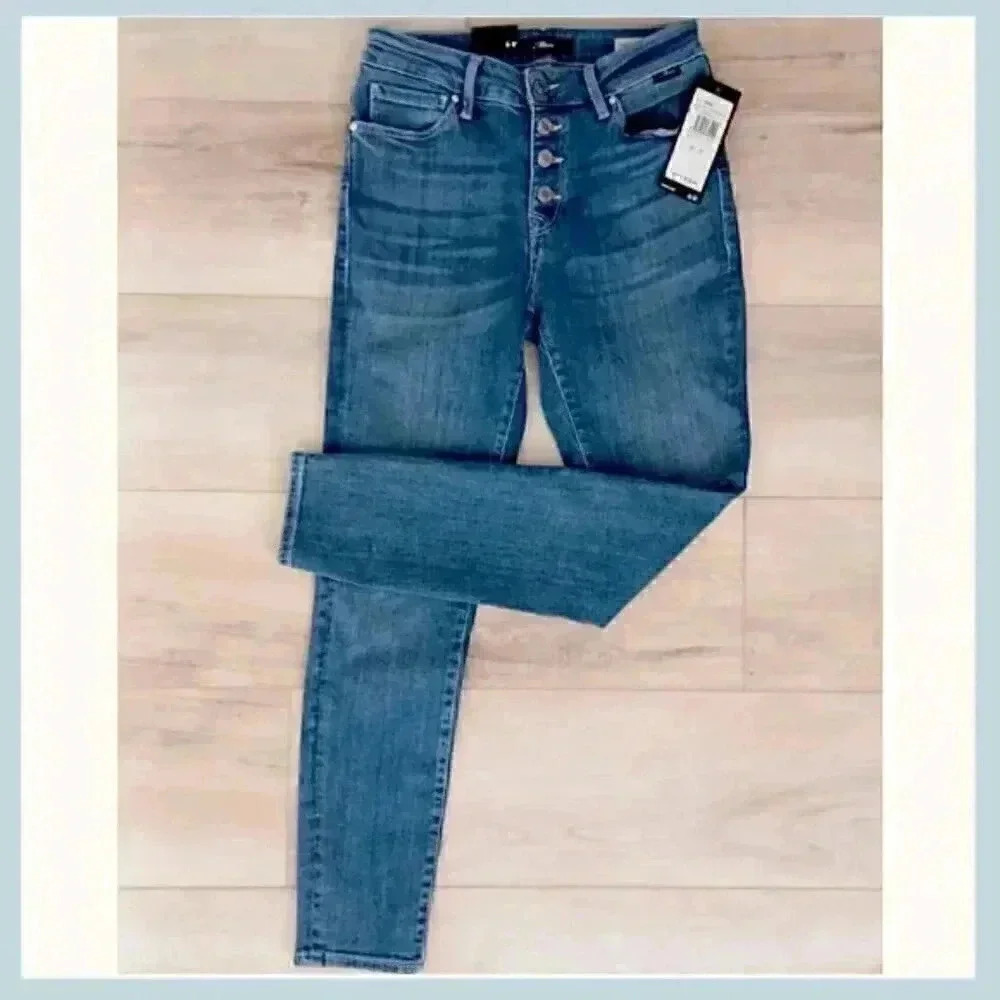 Mavi Tess Jeans High Rise Skinny, Size: 25, Straight Leg Jeans, Button Down Jean - Picture 6 of 8